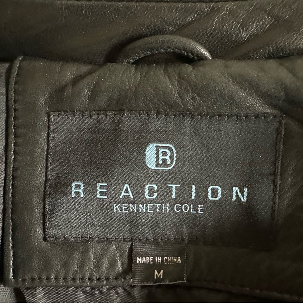 Kenneth Cole Reaction black Leather Jacket - Picture 6 of 11